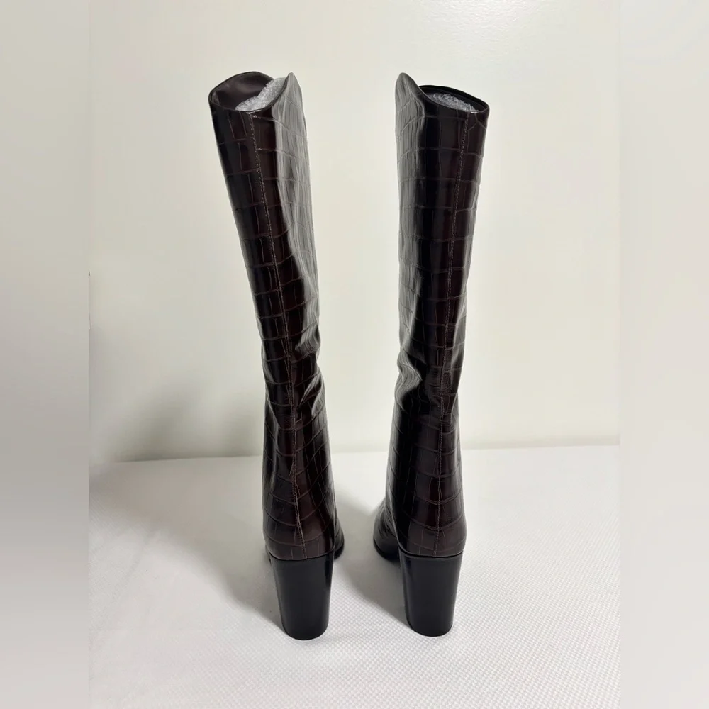 NEW SCHUTZ MARYANA BLOCK BOOT Women’s Size: 10.5B Dark Chocolate